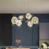 Lustra LED cu telecomanda NOEL 52W, 6 Globuri, lumina Rece/Calda/Neutra, Dimabila, Negru, Inaltime Reglabila [2]