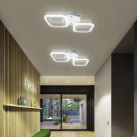 Lustra LED ERIKA 11W, 2 Patrate, lumina Neutra, Alb