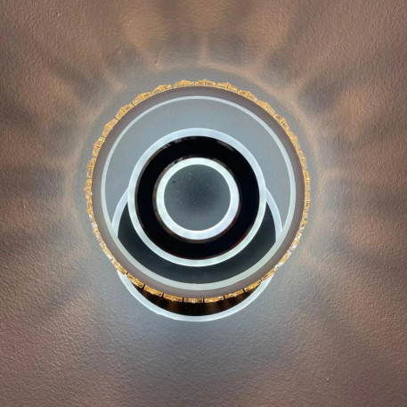 Lustra LED Cristal, Inara, 40W, Lumina Rece/Calda/Neutra, Negru [1]