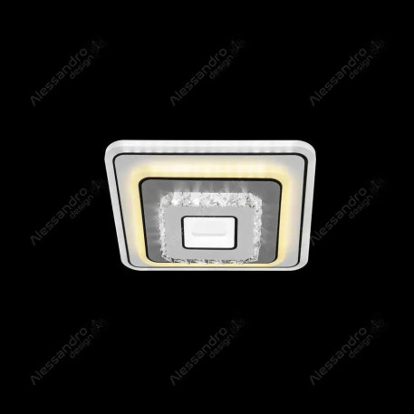Lustra LED cu cristal MITA 32W, Patrata, Lumina Rece/Calda/Neutra, Alb [1]