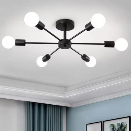 Lustra Mikkos 6XE27 Negru [1]