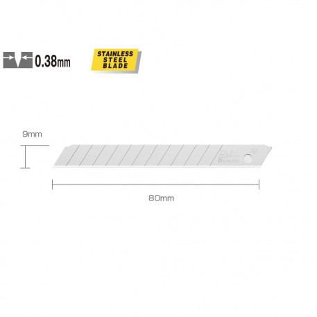 Set ASB-10S - lame japoneze de 9 mm din inox, 10 bucati, Olfa [1]