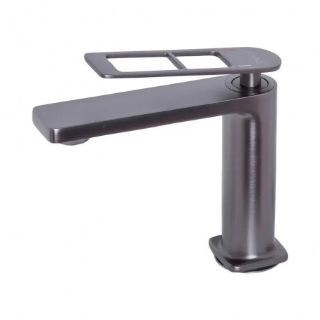 Baterie Lavoar Monocomanda Cartus Ceramic Alama Sanitara Gri Satin Racorduri si Kit Fixare Incluse 9707N [1]