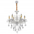 Candelabru SANSSOUCI 6xE14 Cristal si Metal - Design Clasic, Inaltime Ajustabila, Alb Argintiu [2]