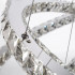 Lustra LED cu telecomanda si cristal PRISM LUMINIS 58W, 2 Cercuri, lumina Rece/Calda/Neutra, Dimabila, Argintiu, Inaltime Reglabila [3]