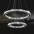 Lustra LED cu telecomanda si cristal PRISM LUMINIS 58W, 2 Cercuri, lumina Rece/Calda/Neutra, Dimabila, Argintiu, Inaltime Reglabila [4]