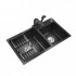 Chiuveta Bucatarie Inox, 75x45x21 cm, Cu accesorii, Negru Grafit [3]