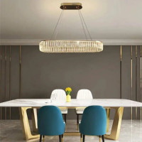 Candelabru LED cu Telecomanda Zimar 80W, Diametru 80cm Auriu Candelabru LED cu Telecomanda Zimar 80W, Diametru 80cm Auriu