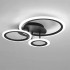 Lustra LED cu telecomanda BETTY 41W, 3 Cercuri, lumina Rece/Calda/Neutra, Dimabila, Negru [3]