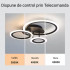 Lustra LED cu telecomanda BETTY 41W, 3 Cercuri, lumina Rece/Calda/Neutra, Dimabila, Negru [5]