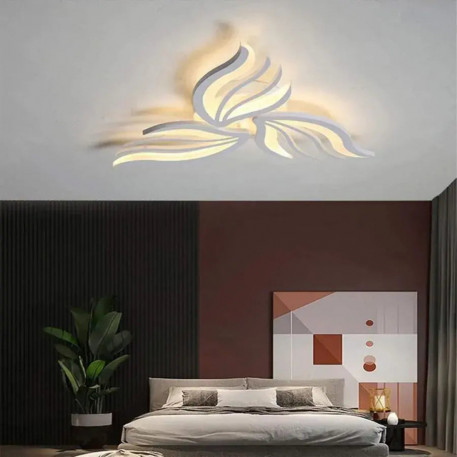 Lustra LED cu telecomanda SAKURA 37W, 3 Petale, lumina Rece/Calda/Neutra, Dimabila, Alb [1]