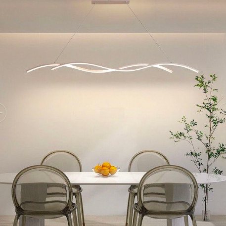 Lustra LED cu telecomanda STUDIO JELENA, 35W, lumina Rece/Calda/Neutra, Dimabila, Alb [1]