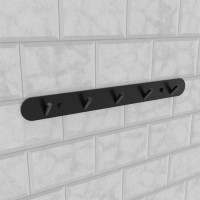 Suport Prosop si Accesorii Baie 37cm Aluminiu Negru Suport Prosop si Accesorii Baie 37cm Aluminiu Negru