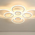Lustra LED cu telecomanda BETTY 130W, 8 Cercuri, lumina Rece/Calda/Neutra, Dimabila, Alb [3]