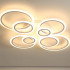 Lustra LED cu telecomanda BETTY 130W, 8 Cercuri, lumina Rece/Calda/Neutra, Dimabila, Alb [4]