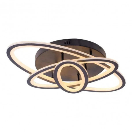 Lustra LED cu telecomanda GENTIANA 75W, 3 Elipse, lumina Rece/Calda/Neutra, Dimabila, Negru [1]