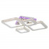 Lustra LED cu telecomanda si cristal NOVA RHOMBA RGB 60W, 4 Patrate, lumina Rece/Calda/Neutra, Dimabila, Crom Lucios [4]