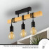 Lustra Timber Trio, 3xE27, Negru, Lemn [2]