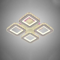 Lustra LED cu telecomanda si cristal BLAKELY RGB 74W, 4 Patrate, lumina Rece/Calda/Neutra, Dimabila, Alb Lustra LED cu telecomanda si cristal BLAKELY RGB 74W, 4 Patrate, lumina Rece/Calda/Neutra, Dimabila, Alb