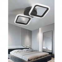 Lustra LED PULSARIS 22W, 2 Patrate, lumina Rece/Calda/Neutra, Negru Lustra LED PULSARIS 22W, 2 Patrate, lumina Rece/Calda/Neutra, Negru