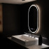 Oglinda LED Ovala, 60x80cm, Eminence MotionGlow Marcello, Sistem Dezaburire, Ceas & Termometru, Dimabila [3]