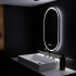 Oglinda LED Ovala, 60x80cm, Eminence MotionGlow Marcello, Sistem Dezaburire, Ceas & Termometru, Dimabila [5]
