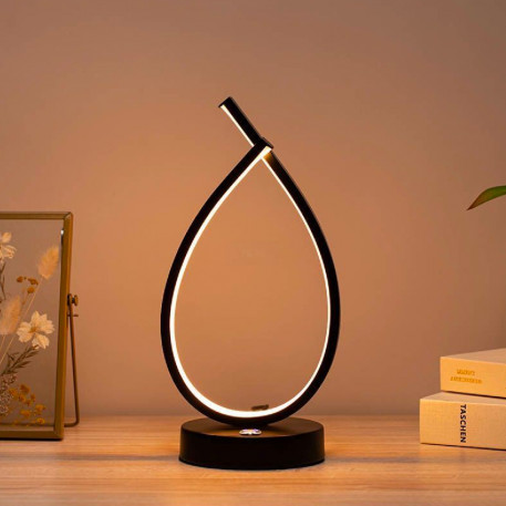 Veioza LED Genesis, 10W, Lumina Rece/Calda/Neutra, Metal si Acril, Negru [1]