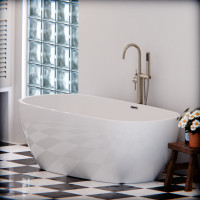 Cada Freestanding, Semi-ovala, Acril, Alba, 150Ã—72Ã—60 Cm