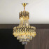 Candelabru Cristal 9XE14 Nardo Auriu, 50 cm latime, 70 cm inaltime [2]
