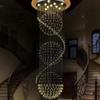 Candelabru Cristal LED 70W Bellini Auriu 50cm