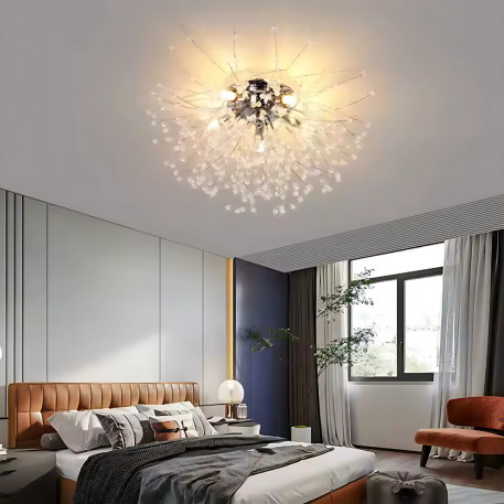 Candelabru Cristal RONDO Vivace, 8x G9, Diametru 60cm, Argintiu Lucios [1]