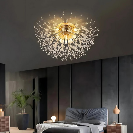 Candelabru Cristal RONDO Vivace, 8x G9, Diametru 60cm, Auriu Lucios [1]