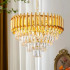 Candelabru Cristal VERSAILLES Eleganza 8x E14, Diametru 49cm, Auriu, Inaltime Reglabila [2]