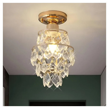 Lustra Ezzelin Cristal, 1*E27, Metal, Auriu [1]