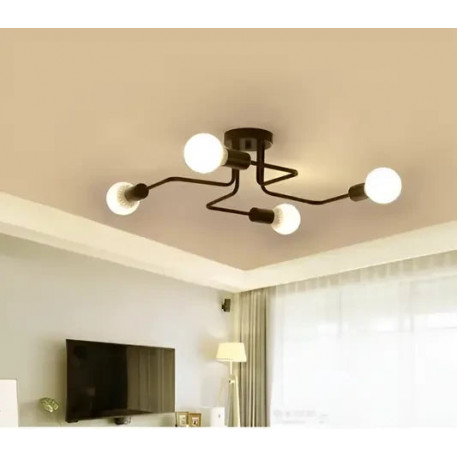 Lustra MODERNIST Quadra 4, 4x E27, Negru, Design Modern [1]