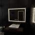 Oglinda LED Rectangulara, 120x80cm, Verite Imperial Silver Motion Glow Marcello, Sistem Dezaburire, Ceas & Termometru, Dimabila [2]