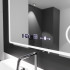 Oglinda LED Rectangulara, 90x75cm, Riflesso MotionGlow Marcello, Sistem Dezaburire, Ceas & Termometru, Lupa Cosmetica, Dimabila [2]