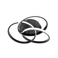 Lustra LED cu telecomanda VECTOR VORTEX 96W, 3 Elemente, lumina Rece/Calda/Neutra, Dimabila, Negru