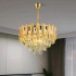 Candelabru Cristal BUCKINGHAM Eleganza 7x E14, Diametru 49cm, Auriu Lucios, Inaltime Reglabila [2]