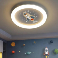 Lustra LED ROCKET 75W, Diametru 49cm, lumina Rece/Calda/Neutra, Alb Albastru
