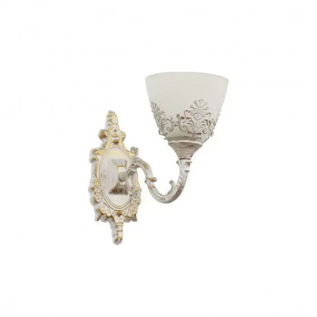 Aplica Rustic COTTAGE, 1*E27, Alb, Metal si Sticla [1]