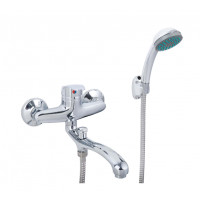 Baterie Cada Crom Lucios - Set Complet cu Pipa Pivotanta de 25cm, Para, Furtun si Excentrice Incluse