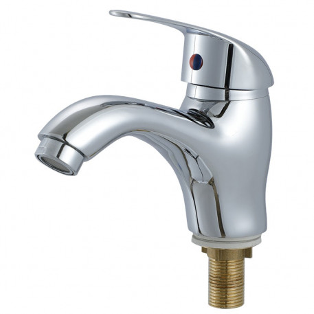 Baterie Lavoar cu Pipa Fixa, Aliaj, Crom, LV002 [1]