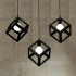 Lustra Forma Cub, STRUKTUR Linear Trio, 3x E27, Negru, Metal [5]