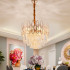 Candelabru Cristal ALHAMBRA Nobile 5x E14, Diametru 40cm, Auriu Lucios, Inaltime Reglabila [2]