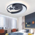 Lustra LED cu telecomanda ALYONA 44W, Luna si Stea, lumina Rece/Calda/Neutra, Dimabila, Negru [2]