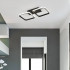 Lustra LED VERTEX 11W, 2 Patrate, Liniara, lumina Rece/Calda/Neutra, Neagra [5]