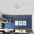 Lustra LED cu telecomanda ZOE 96W, 5 Patrate, lumina Rece/Calda/Neutra, Dimabila, Alb [5]