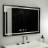 Oglinda LED Rectangulara, 120x80cm, Verite Majeste Noir Motion Glow Marcello, Sistem Dezaburire, Ceas & Termometru, Dimabila [2]